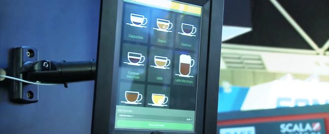 Pedido automatizado de café, solución Digital Signage